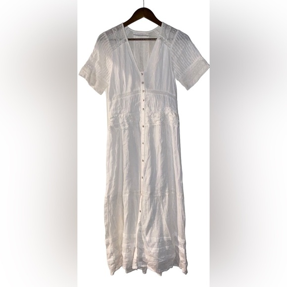 Astr The Label Honeymoon Lace Women Semi Sheer Midi Dress Feminine Medium NEW - Picture 1 of 9